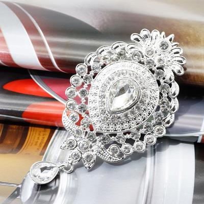 Dambrosch guldfärgad strass bröllopssmycke present till brudar