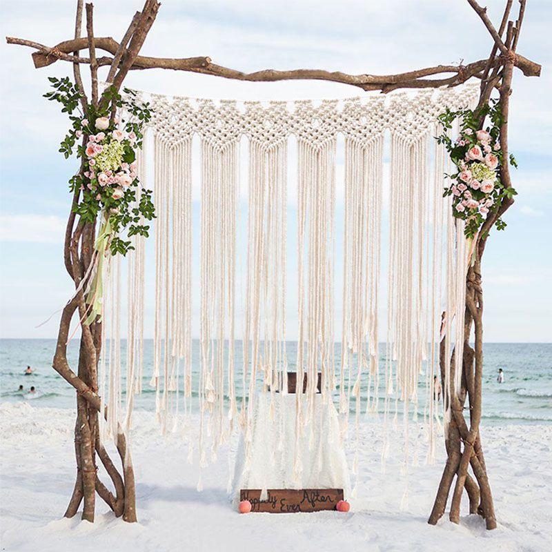 Stupenda Tenda Macramè per Sfondo Appendi Boho Gancio per Matrimonio per Elegante Arredamento Casa