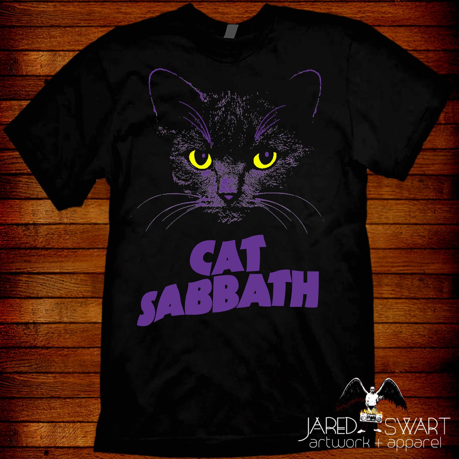 Cat Sabbath T shirt: Metal Parody Tee - Master Reality Style L