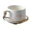 OLOEY Luxury Marble Ceramic Coffee Cup Set