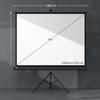 Projection Screen in 4:3 Format, Cinema Screen, Presentation Surface for Home or Office, Black