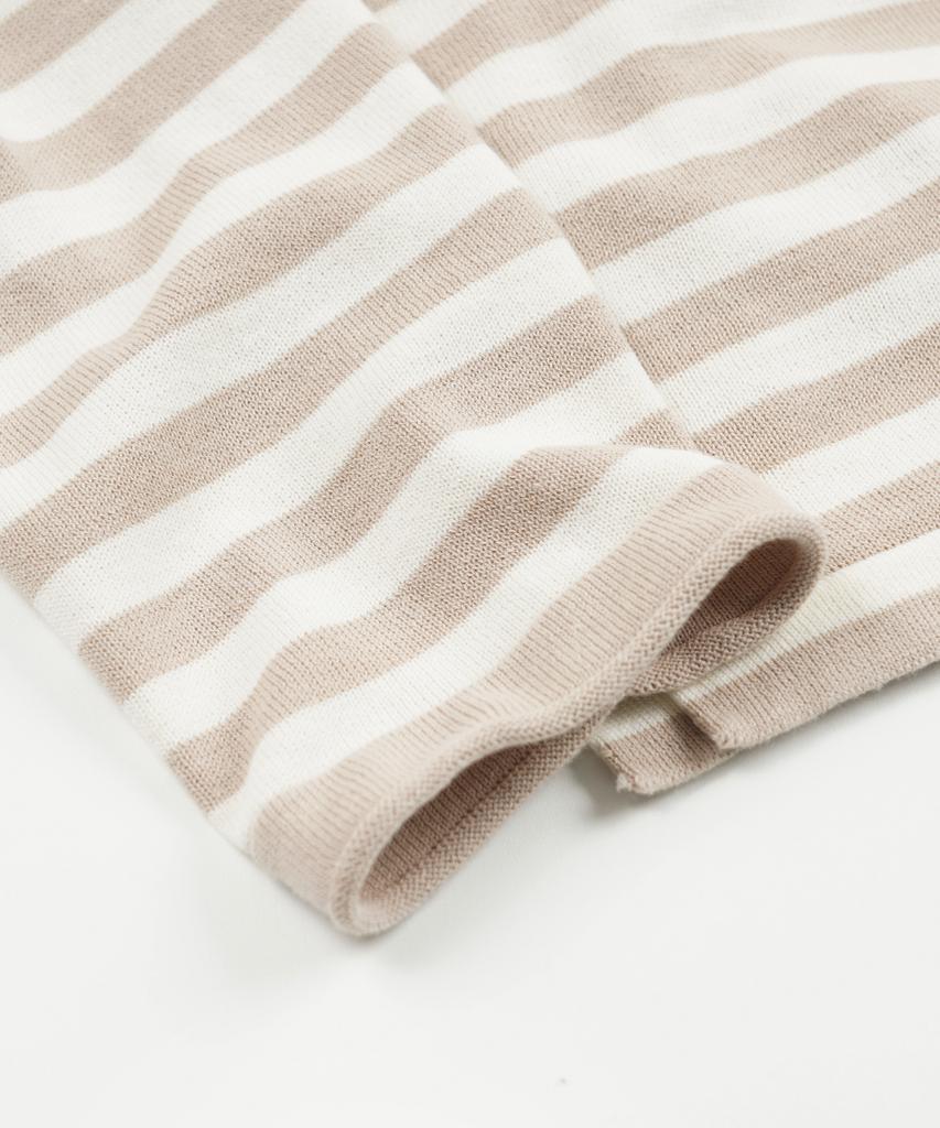FRIZMWORKS Stripe Knit Long Sleeve _ Beige