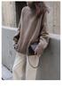 Women's Soft Knit High Neck Sweater, 2026 Autumn/Winter Collection, European & American Style, Loose Fit Base Layer.