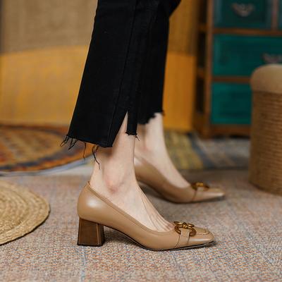 Wiosna Nowe Oryginalne Skórzane Damskie Buty Wysokie Obcasy Płytkie Czółenka Wysokie Obcasy Damskie Obcasy Dla Kobiet Zapatos Para Mujer