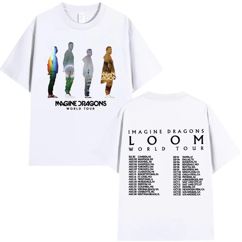 

Imagine Dragons Loom World Tour 2024 T Shirts Hip Hop Rock Band Vintage T-shirt Fans Gift Cotton Loose Short Sleeve T Shirt ... S разноцветный