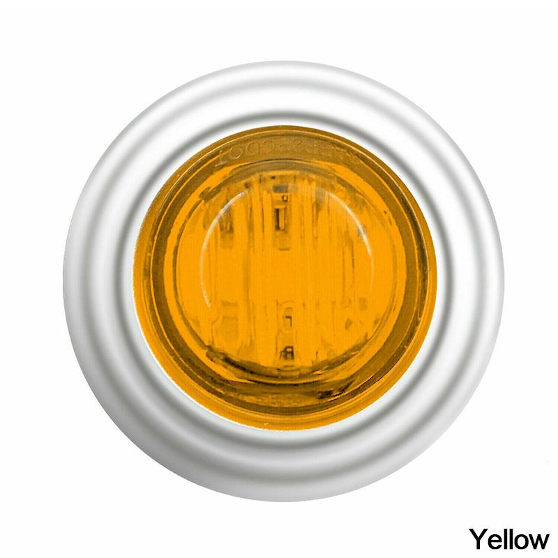 

10 шт. 12 В 3 светодиода 3/4 круглые янтарные габаритные огни трейлера с хромированной окантовкой, боковые габаритные огни для грузовиков, тракторов, лампа, пулевидные, водонепроницаемые, красные 10PCS жёлтый