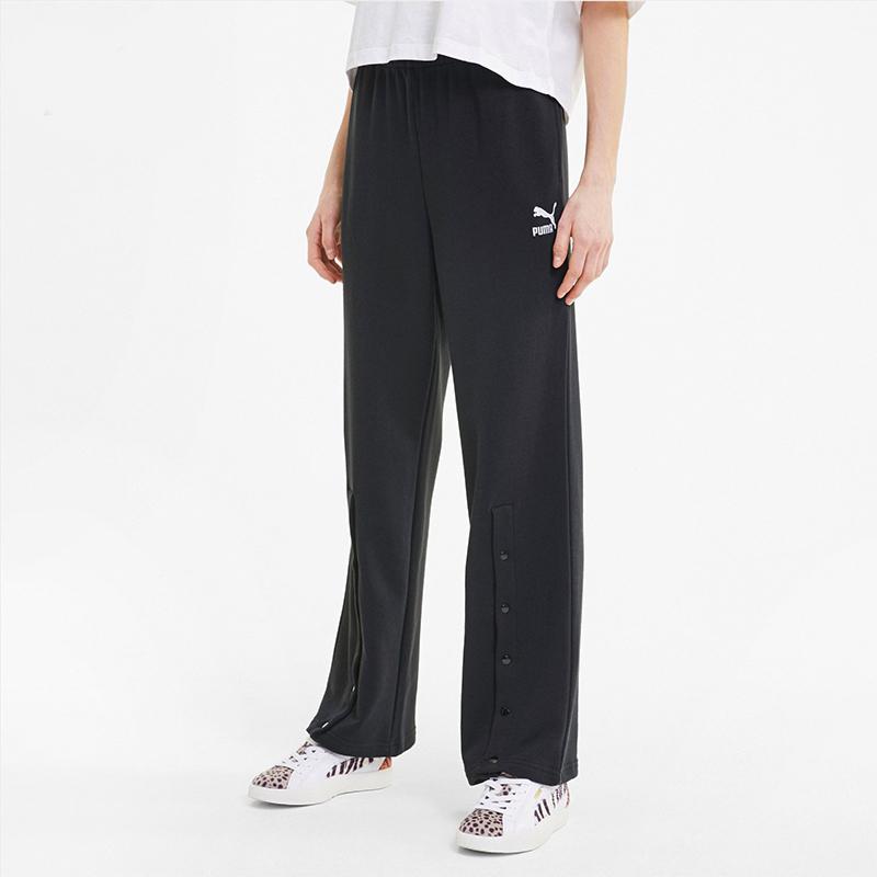Puma Classics Drawstring Casual Straight-Leg Knit Pants Women bottoms Black 599223-01