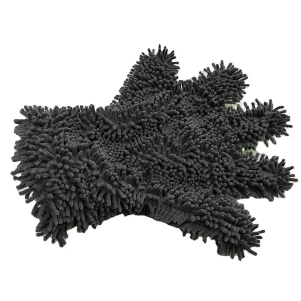 Car Wash Special Gloves Double-sided Coral Insect Car Cleaning Gloves Plush Bear Paw Car Cleaning Tools Chenille Supplies
