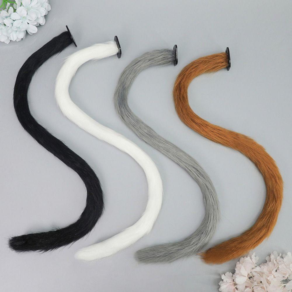 Realistic Cat Ear Headband Handmade Simulation Animal Ears New Cat Tail Set Headwear