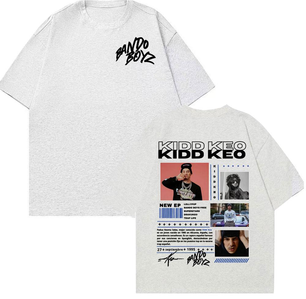 Rapper Kidd Keo Bando Boyz Tour 2025 Graphic T-shirts Men's Clothing Fashion High Street T Shirt Oversized Short Sleeve T-shirt