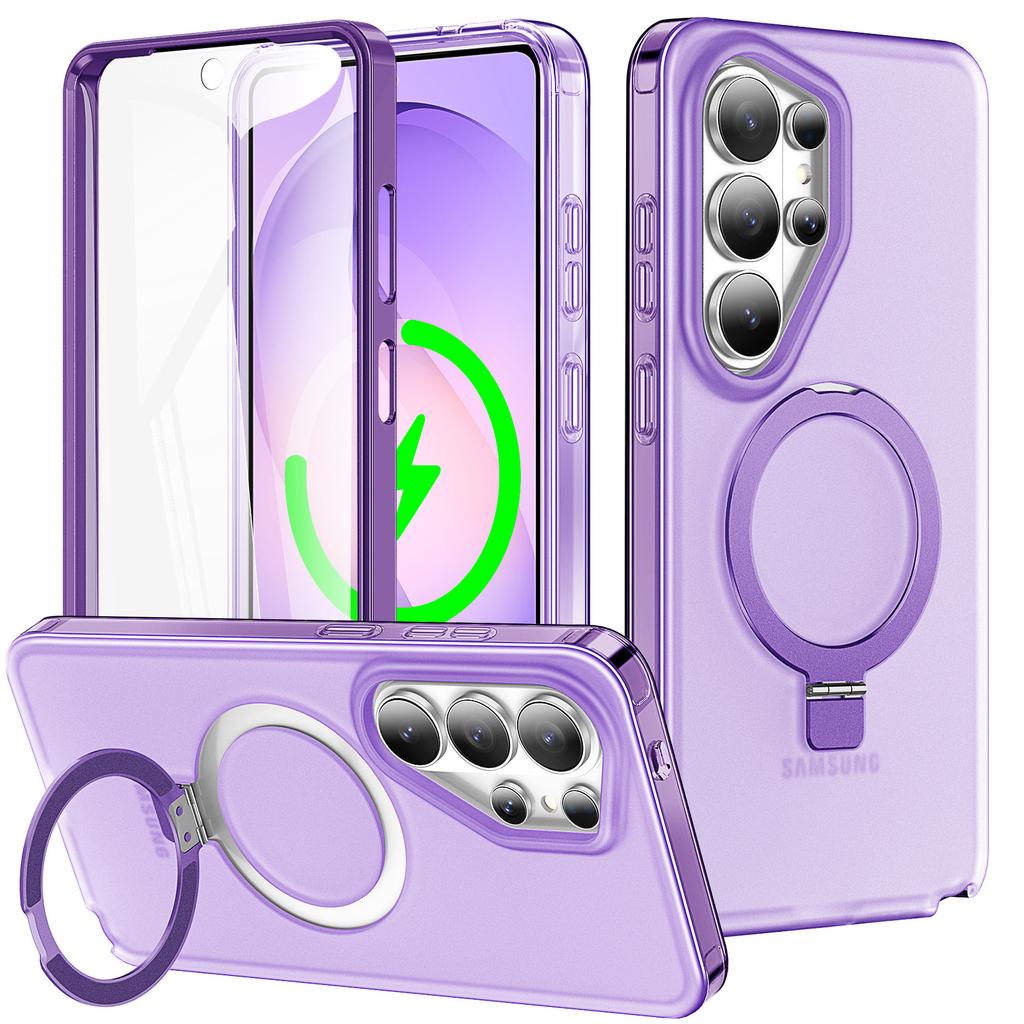 Applicable To Samsung S26Ultra Magnetic Suction Bracket Mobile Phone Case C S25Ultra Anti-drop S24Ultra Protective Case