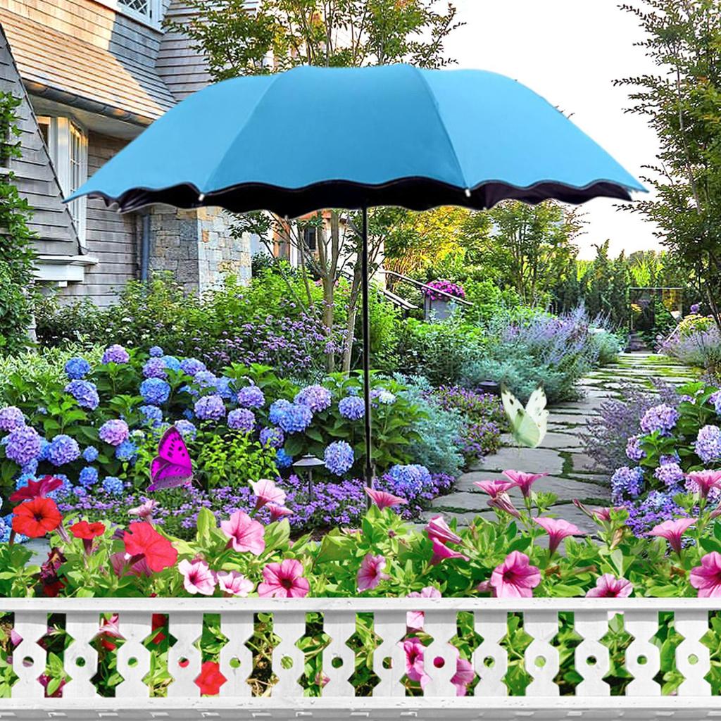 Umbrellas For Outdoor Plants Foldable UV Protection Parasol Garden Sun Shade Covers For Patio Balcony Outdoor Backyard Terrace