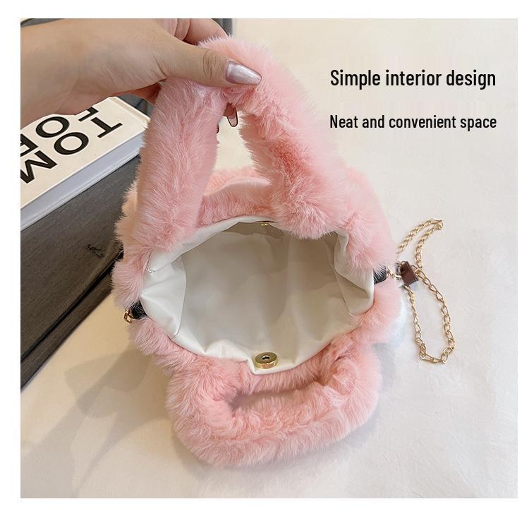 2025 Versatile Plush Single Shoulder Tote: Cute, Soft, Adorable Autumn/Winter Women's Crossbody Handbag.