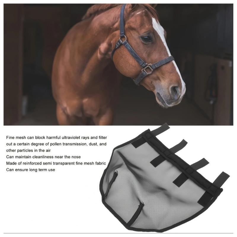 Summer Horse Fly Protecting Mask Light weight Meshes Fabric Face Guard For Ride Enthusiasts And Professional Trainers