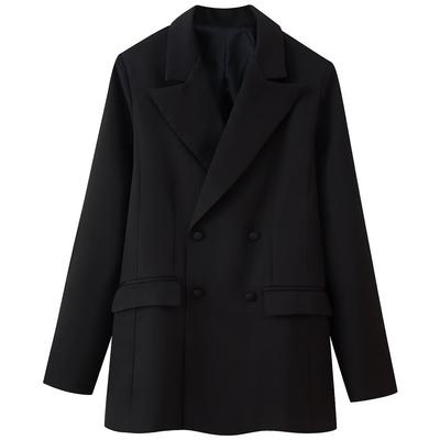European and American French Women's Clothing Fashion Design Lapel Waist Breasted Jacket