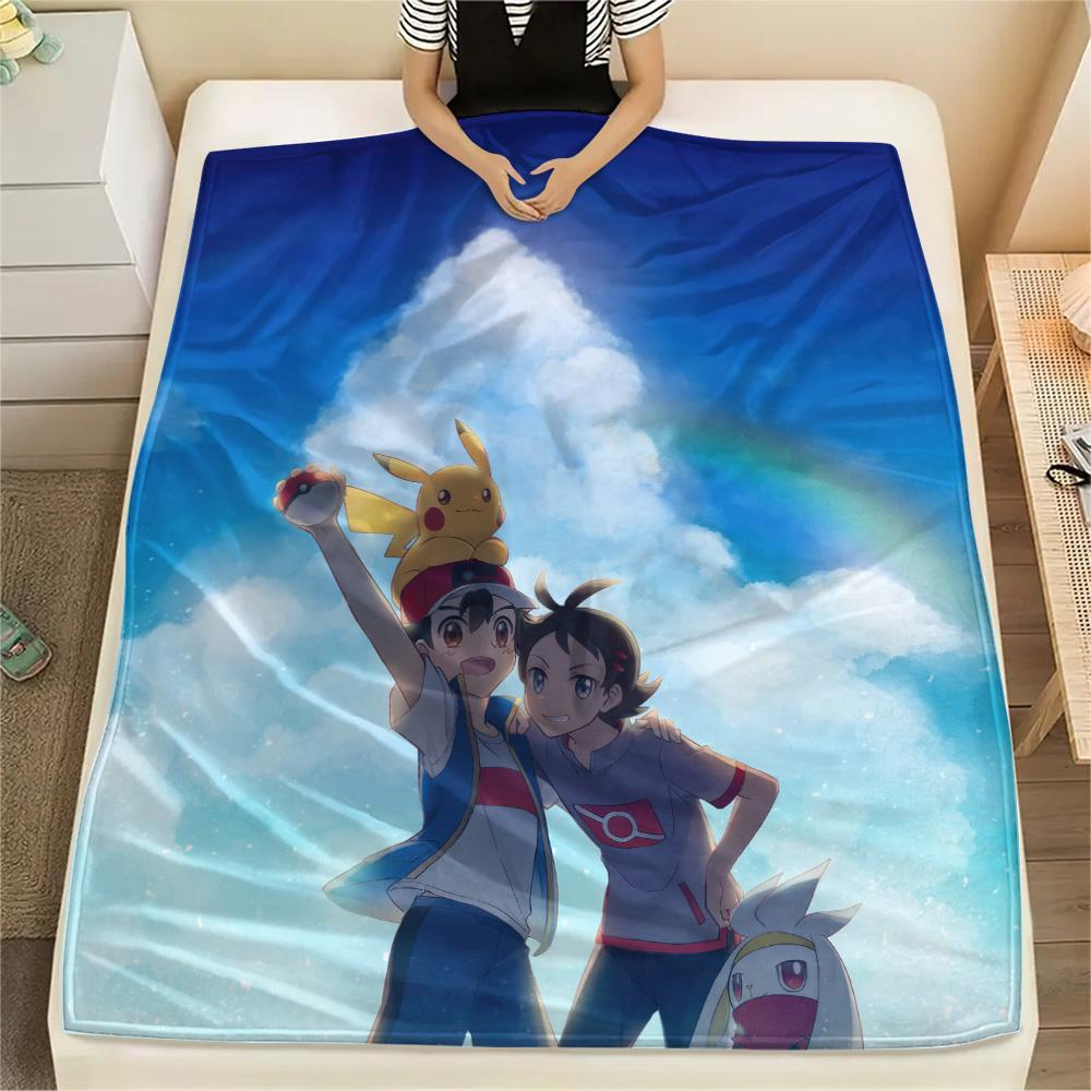 

Pokémon Characters Print Flannel Blanket, High quality Comfortable for All Seasons, Home Decor, Warmth and Comfort 80cm x 120cm