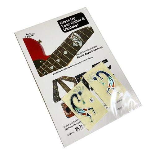 Jacamou Kokopelli HOPI Inlay Stickers Left & Right Set, Perfect for Guitars and Basses, Decals for Musical Instruments