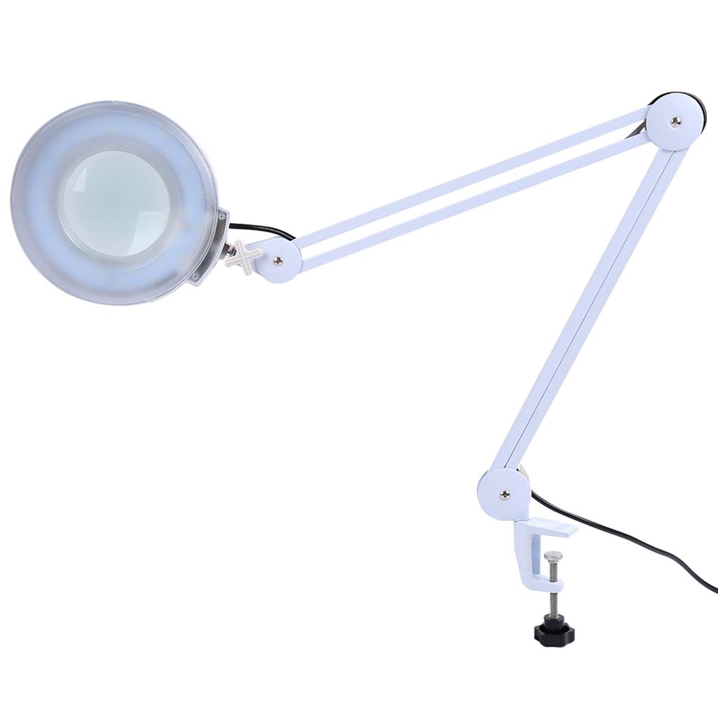 Magnifying Lamp 5 SMD 5 Diopter Magnifier Desk Light White 5X Glass Salon