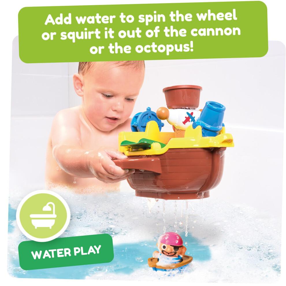 TOMY Toomies Piraten-Bade-Baby-Badespielzeug, Dusch-Baby-Spielzeug für Wasserspiele in der Badewanne, Kinder-Badespielzeug geeignet für Kleinkinder & Kinder, Jungen & Mädchen ab