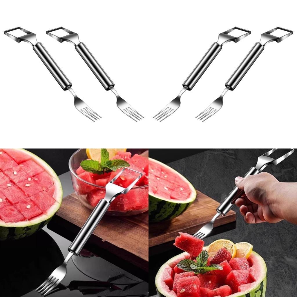 

Pack of 2 Ergonomic Watermelon Processing Utensils Double Headed Blade and Fork X3UC CN
