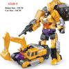 Jinjiang New Transformation Toys Boy Anime Devastator Movie Action Figure Model Car Robot Engineering Vehicle Kids Gift 6 in 1 Poseable Articulated