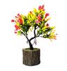 Small Artificial Bonsai Tree, Fake Plant, Potted House Plants - Multicolor