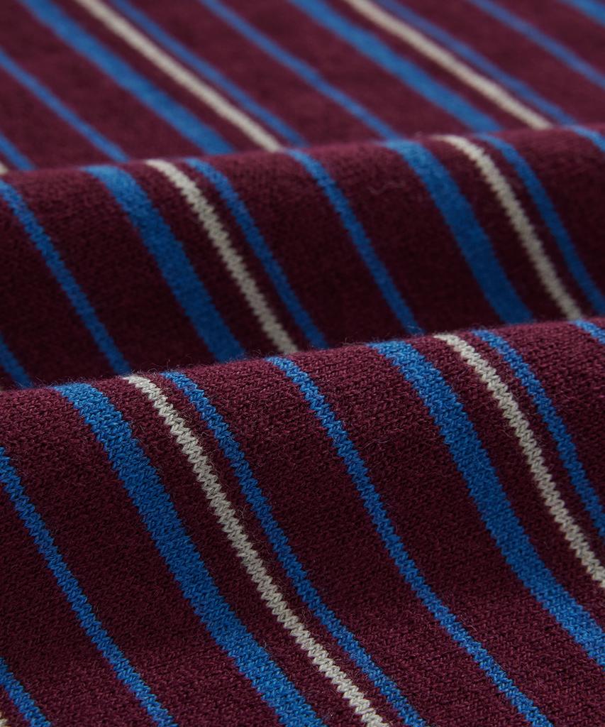 COVERNAT WOMAN Striped Collar Knit Burgundy