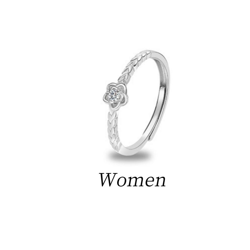 Silver Color Prince Rose Couple Rings for Women Men New Trendy Forever Love Engagement Lovers Ring Valentine's Day Jewelry Gifts
