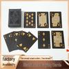 Gold Foil Black Rose Waterproof PET Plastic Poker Cards for Texas Hold'em & Tabletop Games