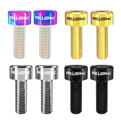 2 Stück M5x14mm für Titanlegierung Bremshebelbolzen MTB Schaltwerkhebel-Schrauben Fester Bremsgriffbolzen Fahrradteile, 4 C