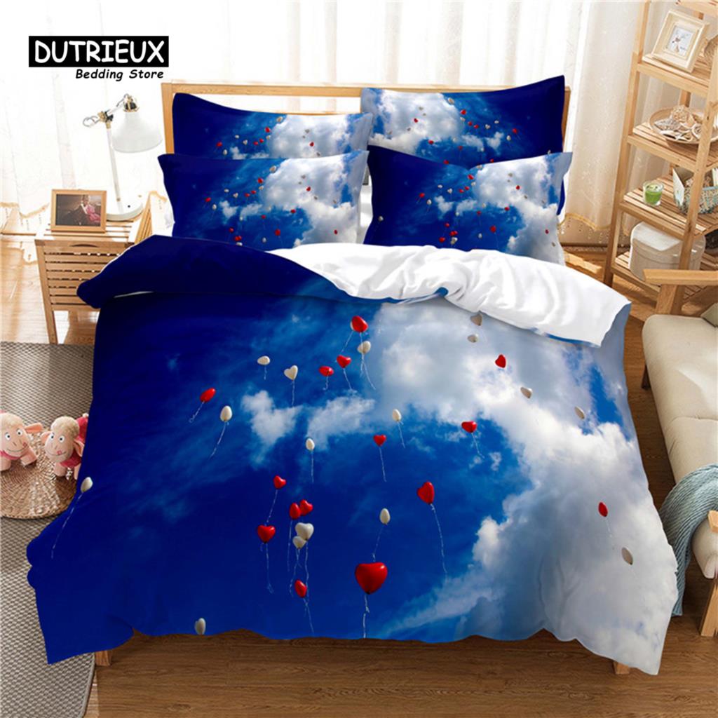Beautiful  Scenery Bedding Set, 3Pcs Duvet Cover Set, Soft Comfortable Breathable Duvet Cover, For Bedroom Guest Room Decor