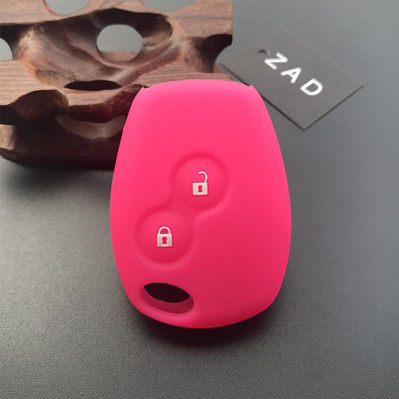 ZAD Siliconen Autosleutelhoesje Voor renault 2 knoppen Kangoo DACIA Scenic Megane Sandero Captur Twingo Modus afstandsbediening sleutelhoes