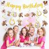 Horse Themed Birthday Party Decorations - NOVBAUB 21PCS Cowgirl Happy Birthday Party Decorations Banner Hanging Swirls Western Cowgirl Hat Boots