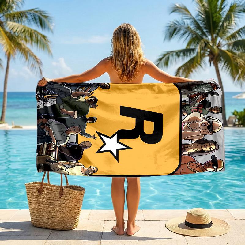 Gta Fashion Beach Towel: Ideal for Summer Adventures Soft, absorbent and quick drying suitable for swimming and bathing
