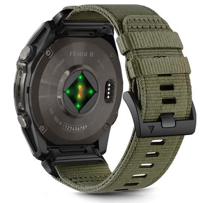 Tech-Protect Nylon Klassisch Garmin Fenix 5X / 5X Plus / 6X / 6X Pro / 7X / 8 (51 mm) Olivgrün