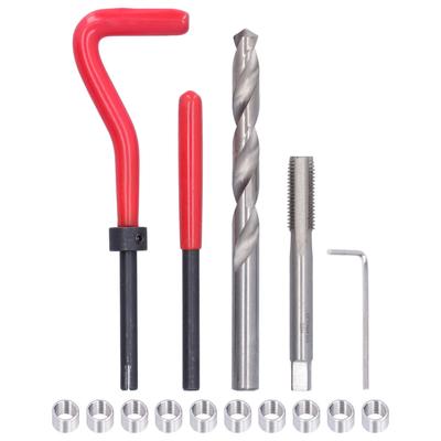 Kit de 15 pièces d'inserts de réparation de filetage M9x1,25 mm Outils de restauration de filetage endommagé pour la réparation automobile