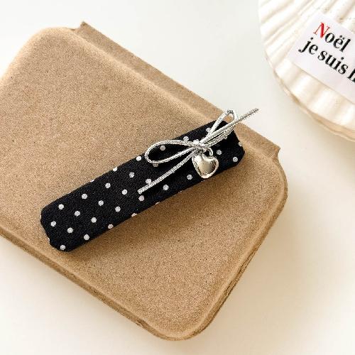 French Satin Bow Banana Clip Gentle Solid Color Vertical Clip Half Tie Hair Clip Simple Commuter Girl Hair Accessories