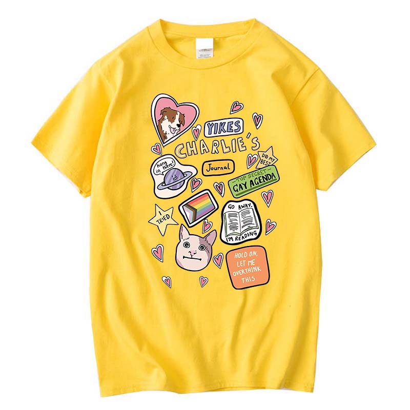 Unisex 2022 Heartstopper T Shirt Unisex Ästhetische Grafik Mode T-shirt Unisex Lustige Tägliche Casual Oversize 100 % Baumwolle T-shirt Kleidung