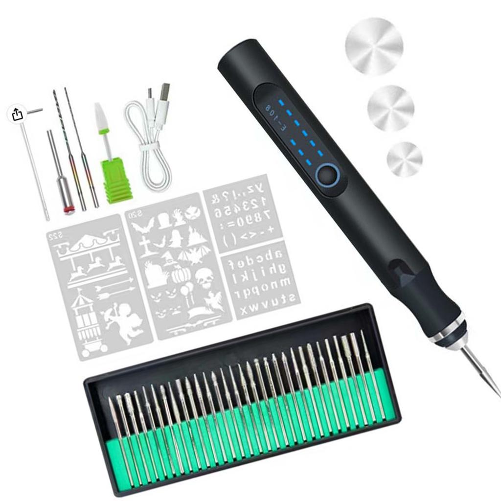 USB Akku-Rotationswerkzeug-Set Holzbearbeitung Gravurstift DIY Für Schmuck Metall Glas Mini Akku-Bohrmaschine Handwerkzeug