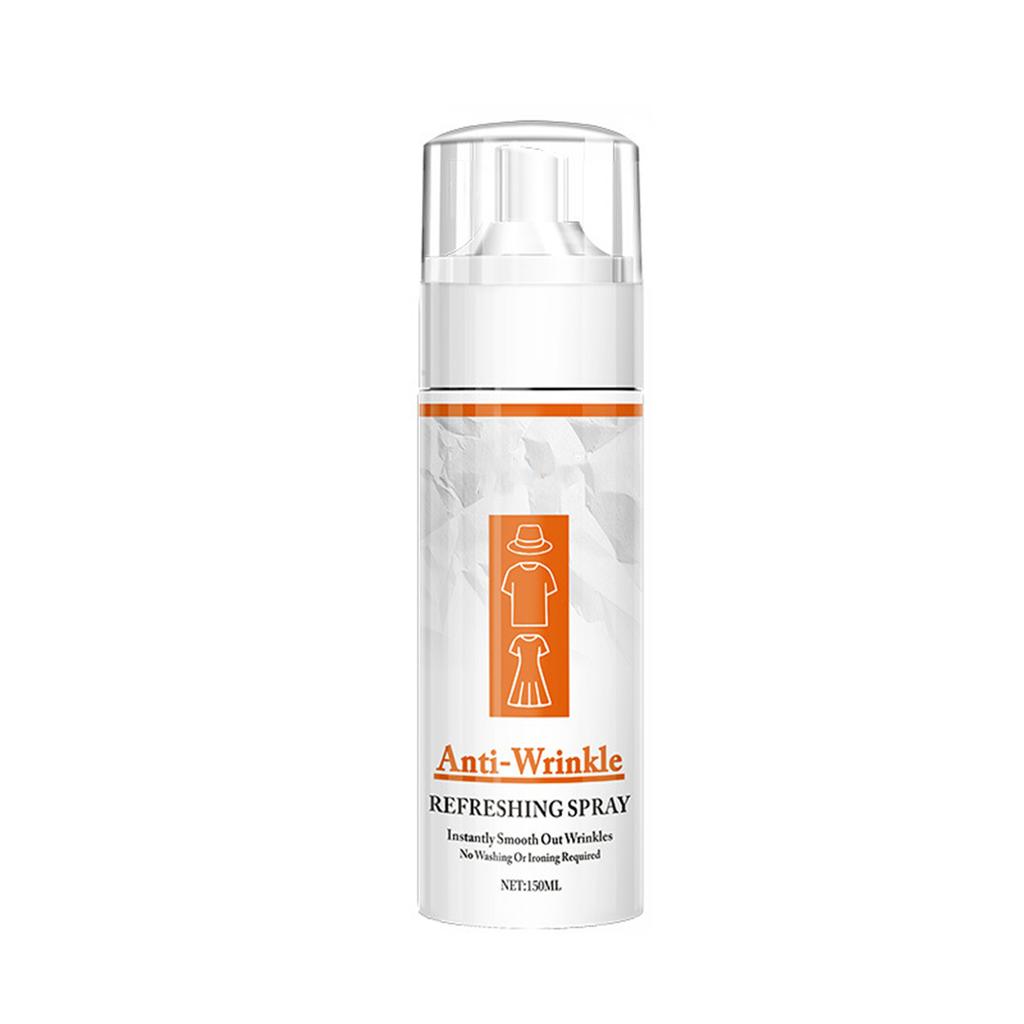 Spray Rinfrescante Antirughe 150ml Spray Rimuovi Rughe Spray Cura Tessuti Non Serve Stirare Spray Leviga Rughe Istantaneo per Vestiti