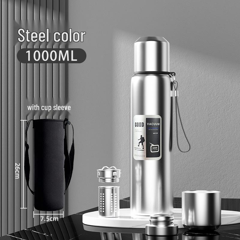 Thermos de Voyage Résistant aux Chutes en Acier Inoxydable 316 pour Hommes - Portable, Grande Capacité, Tasse à Eau d'Extérieur