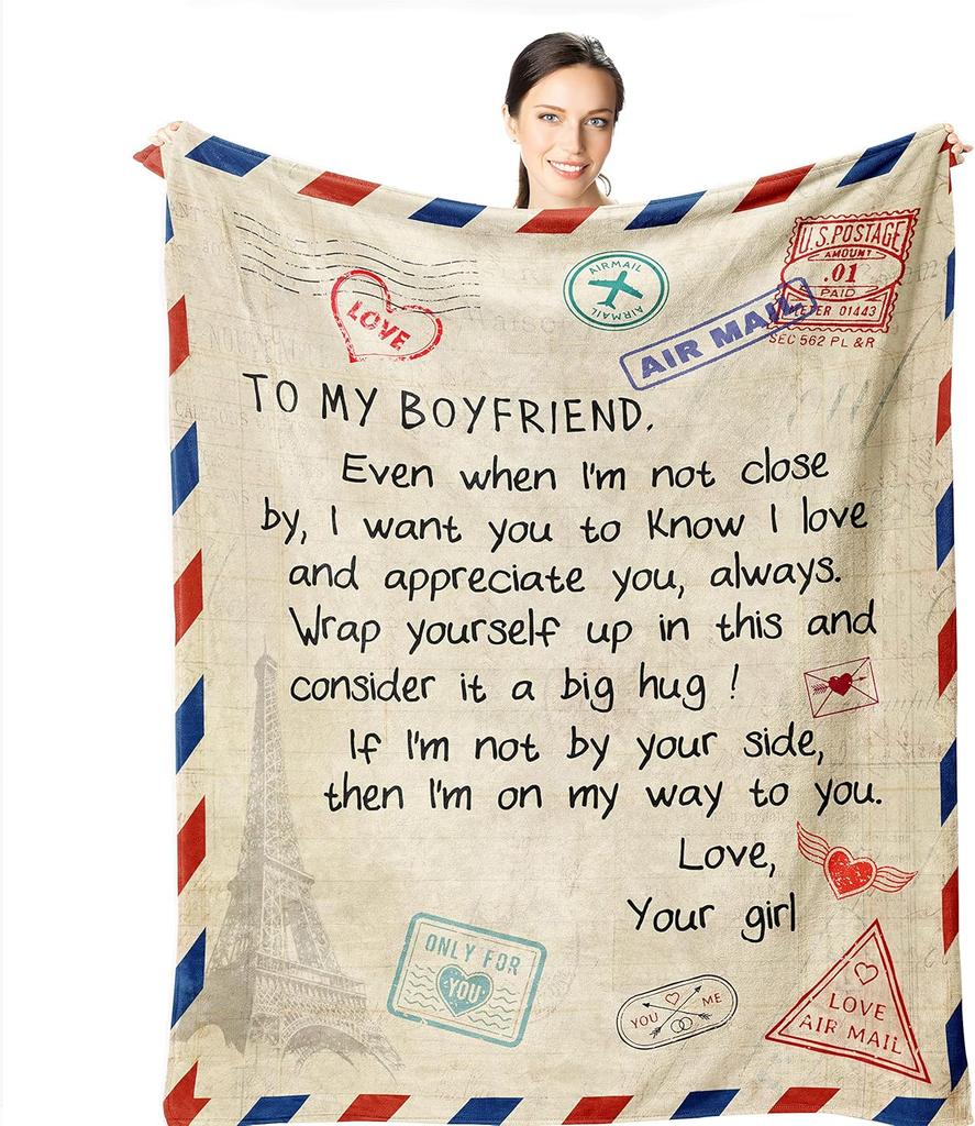 Wisegem Soft Cozy Throw Blanket x Perfect Romantic Gift for Girlfriends Christmas Birthday Valentines Day  Anniversary