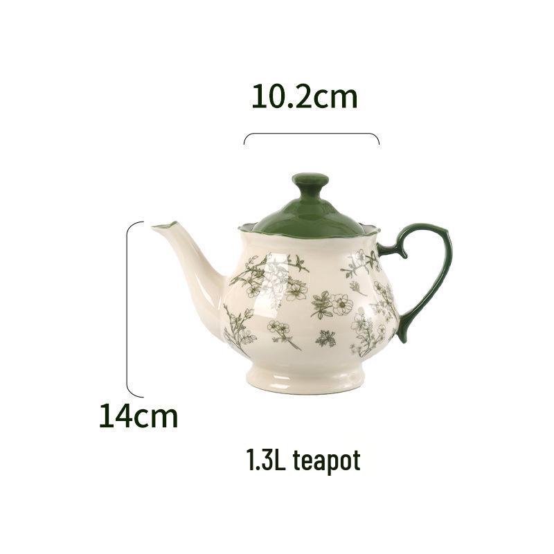 Shunxiang Vintage Teaware Set: Retro Cups & Saucers, Teapot, Perfect for Afternoon Tea & Coffee, In a Gift Box