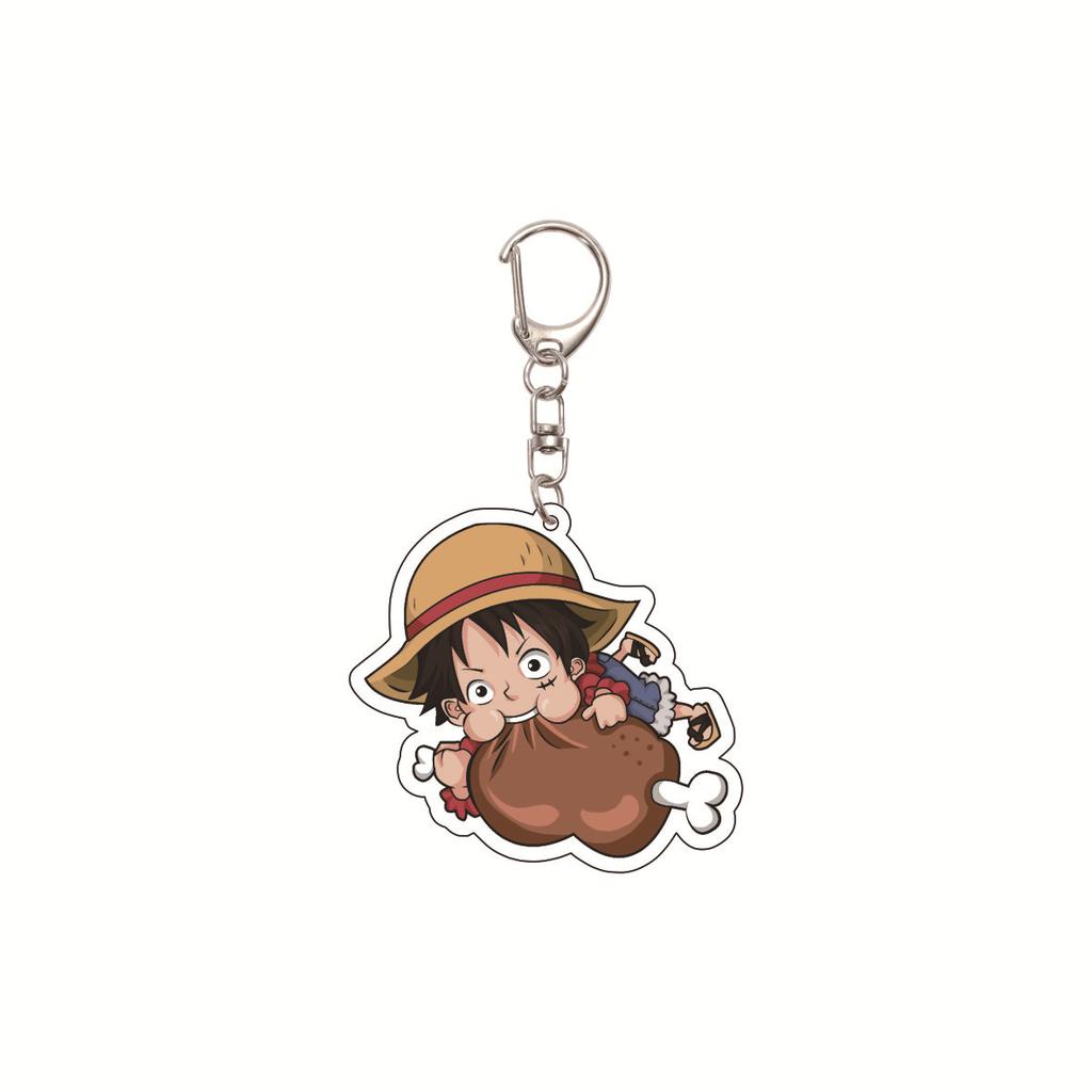 One Piece 5.5CM Acrylic Keychain, Anime Keychain, Luffy, Zoro Cartoon One Piece Bag Keychain