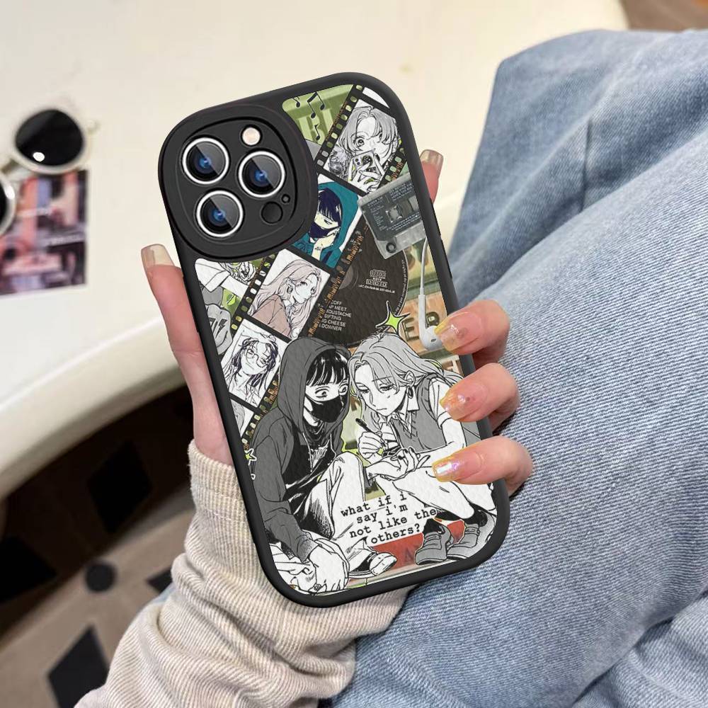 

A-Ая O-Оосава K-Кога M-Мицуки Для чехла на телефон Для iPhone 16 15 14 13 12 11 Pro Max Plus Кожаная крышка iPhone 14pro max
