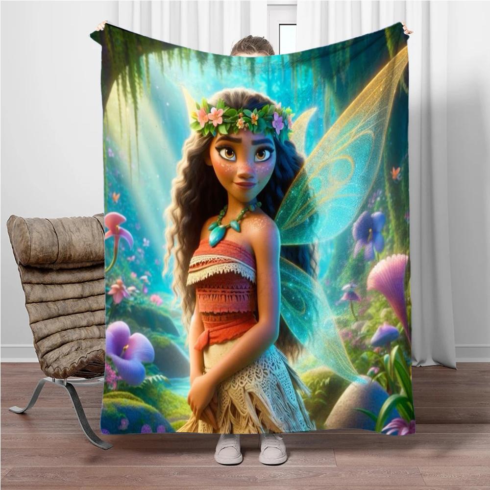 Disney Cartoon Moana Room Warming Decorative Flannel Thin Blanket.Office,Chair,for Sofa,Living room,Travel Picnic Blanket Gifts