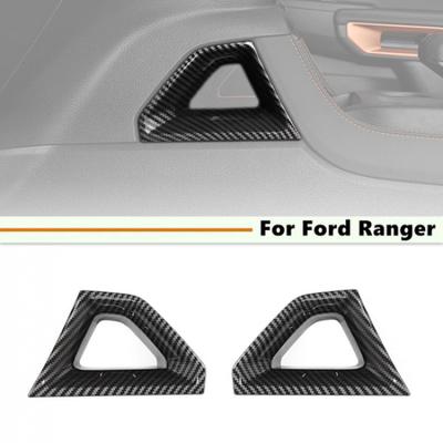For Ford Ranger -2025 ABS Carbon Car Console Gear Shift Both Side Cover Trim
