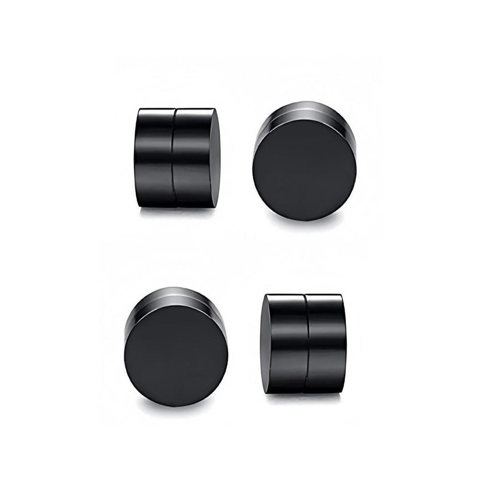 Zirconia Magnetic Ear Clips | No Piercing Faux Stud Earrings for Couples In Stainless Steel