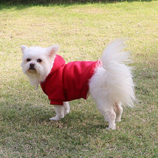 Pet Sweatshirt Solid Color Keep Warmth Soft Texture Fashion Pet Hoodie Costume