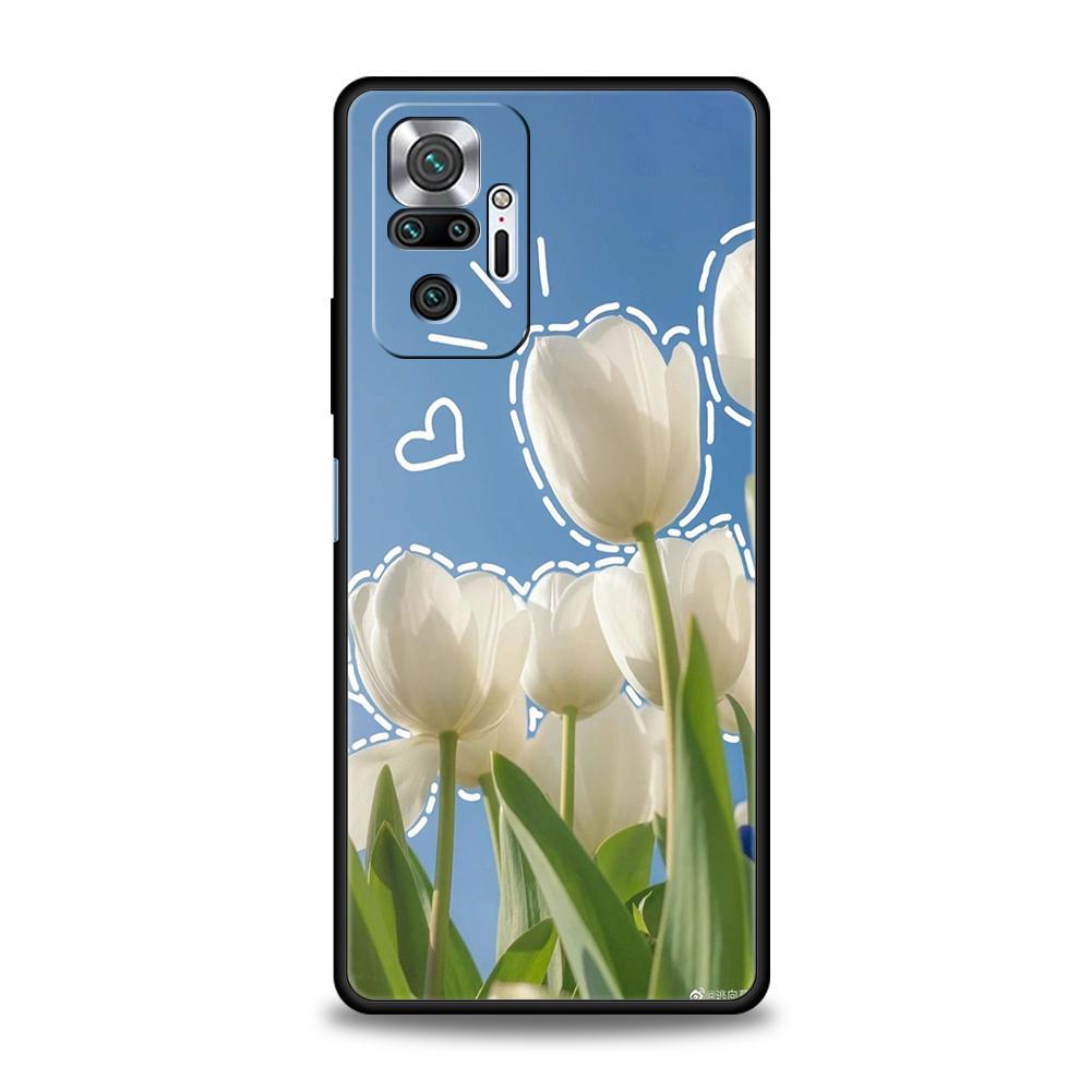 Tulip Phone Case Cover for Redmi 14C 10C Note 14 13 12 10 11 Pro Plus 7 8T K40 K50 Gaming Pro Plus 5G Soft Shell Fundas Capa Bag
